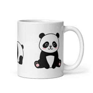 PANDA White glossy mug