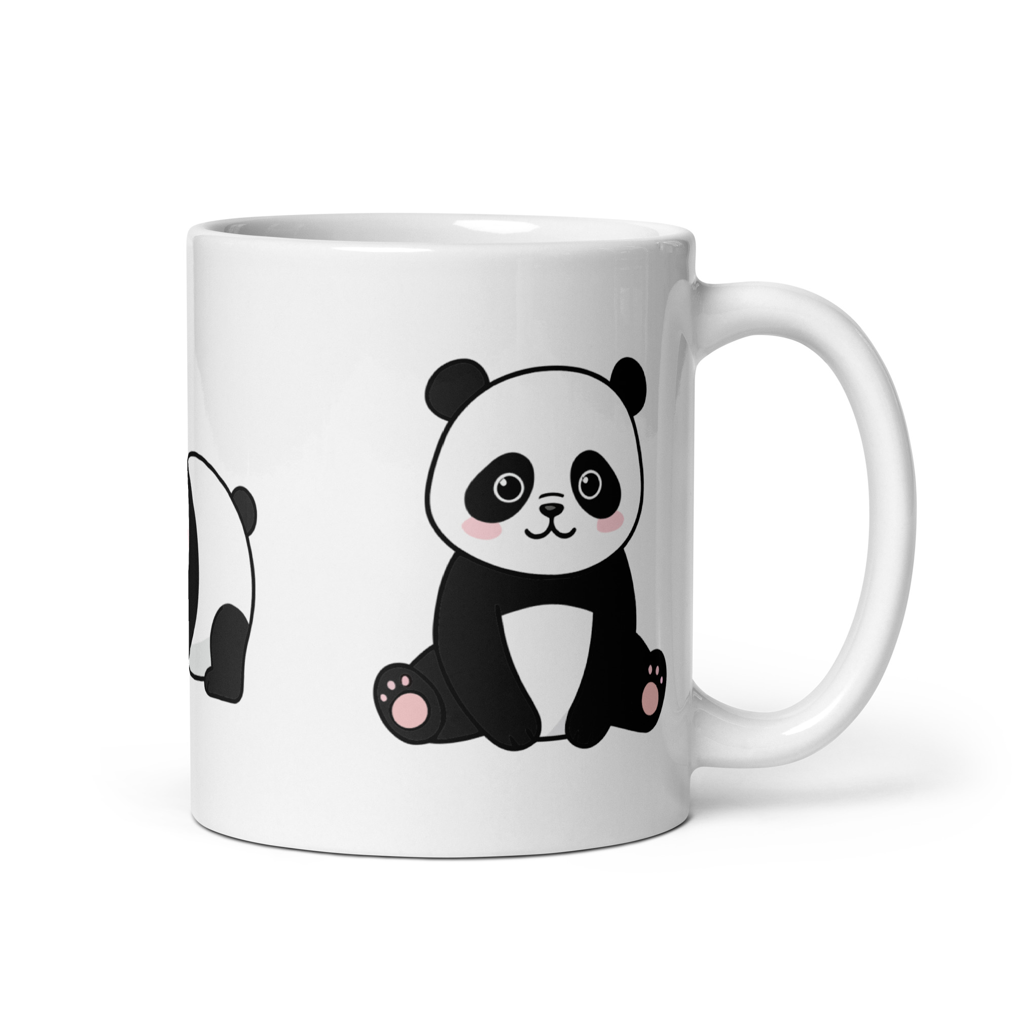 PANDA White glossy mug