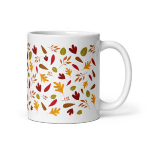 White glossy mug